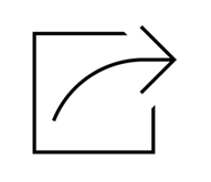 Square Box with Arrow Pointing Forward icon